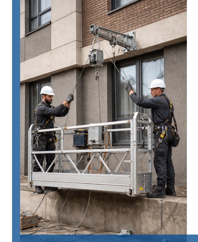 Монтаж и подъем фасадной люльки в Дальнереченске с гарантией безопасности