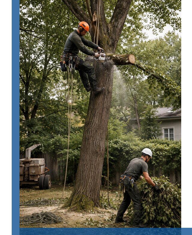 Кронирование деревьев в Дальнереченске, безопасная высотная обрезка