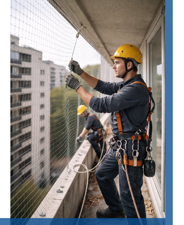 Монтаж сетки от птиц в Дальнереченске от 4586 р. | ВЫСОТНИК-Длн